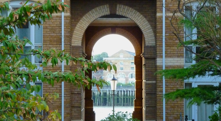 View of the Thames through an archway
